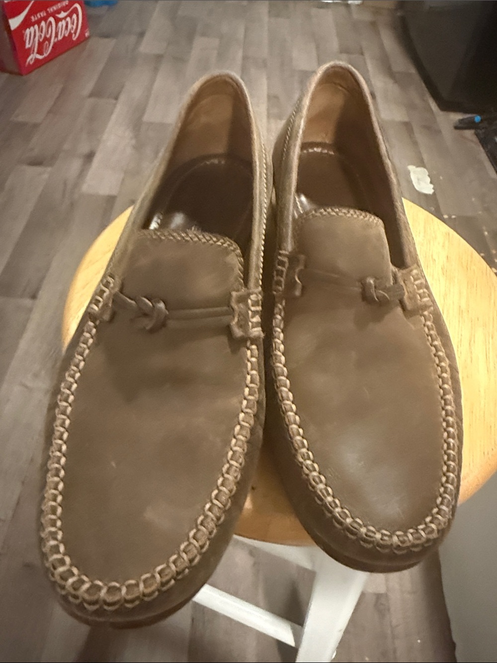 Stacy Adams Brown Suede Slip-On Moccasin Loafers